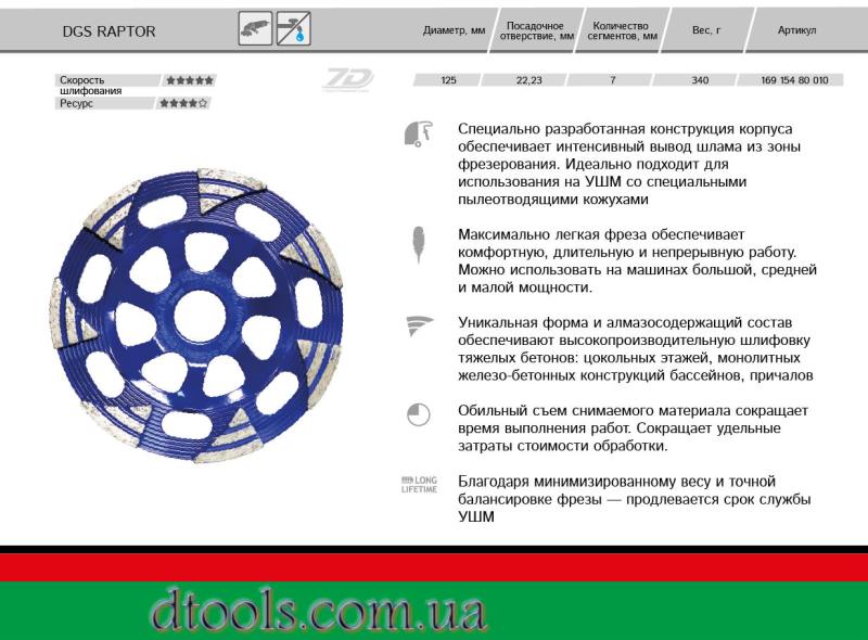 Almaznaya Freza Distar Raptor Distar Raptor 125 mm freza
