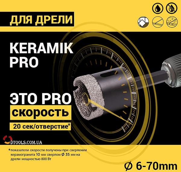 Коронка для плитки на дрель от 6 до 70 мм