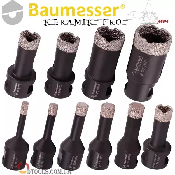 Алмазные коронки по плитке Baumesser Keramik Алмазные коронки по плитке Baumesser Keramik