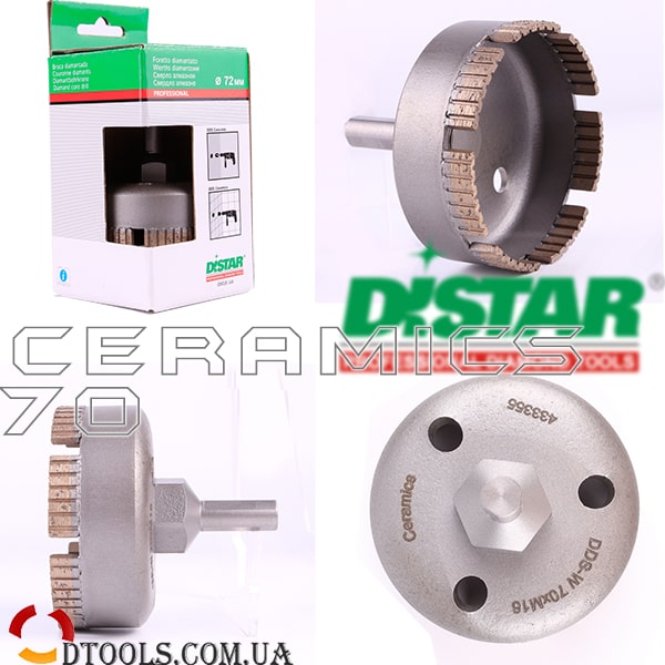 Drillbit Distar Ceramics 70mm Коронка для керамогранита для розеток 70mm Distar Ceramics